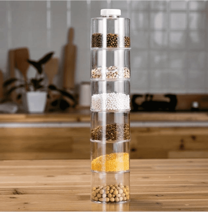 Stackable Spice tower, Stackable Storage Jar Spice Storage Boxes, Transparent Seasoning Cans Stackable Spice tower, Stackable Storage Jar Spice Storage Boxes, Transparent Seasoning Cans